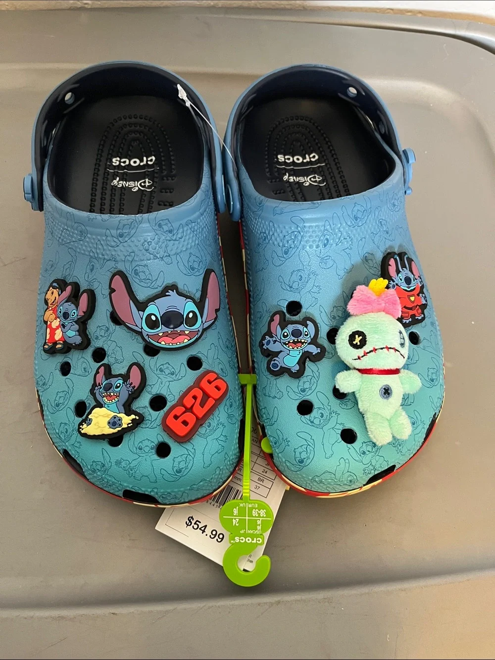 CROCS Kids' Stitch-Themed Clogs with Character Jibbitz